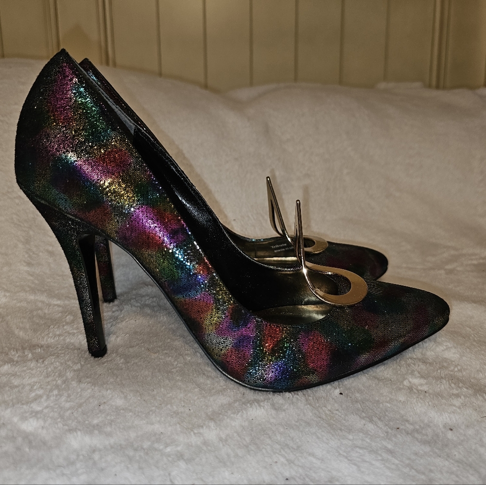 J.Renee Iridescent Multicolor Pointed-Toe Pumps